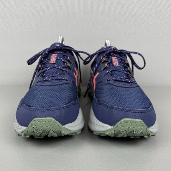 Asics Gel Venture 9 Running Sneakers Shoes Womens 9.5 Wide Indigo Blue Papaya - Picture 2 of 9